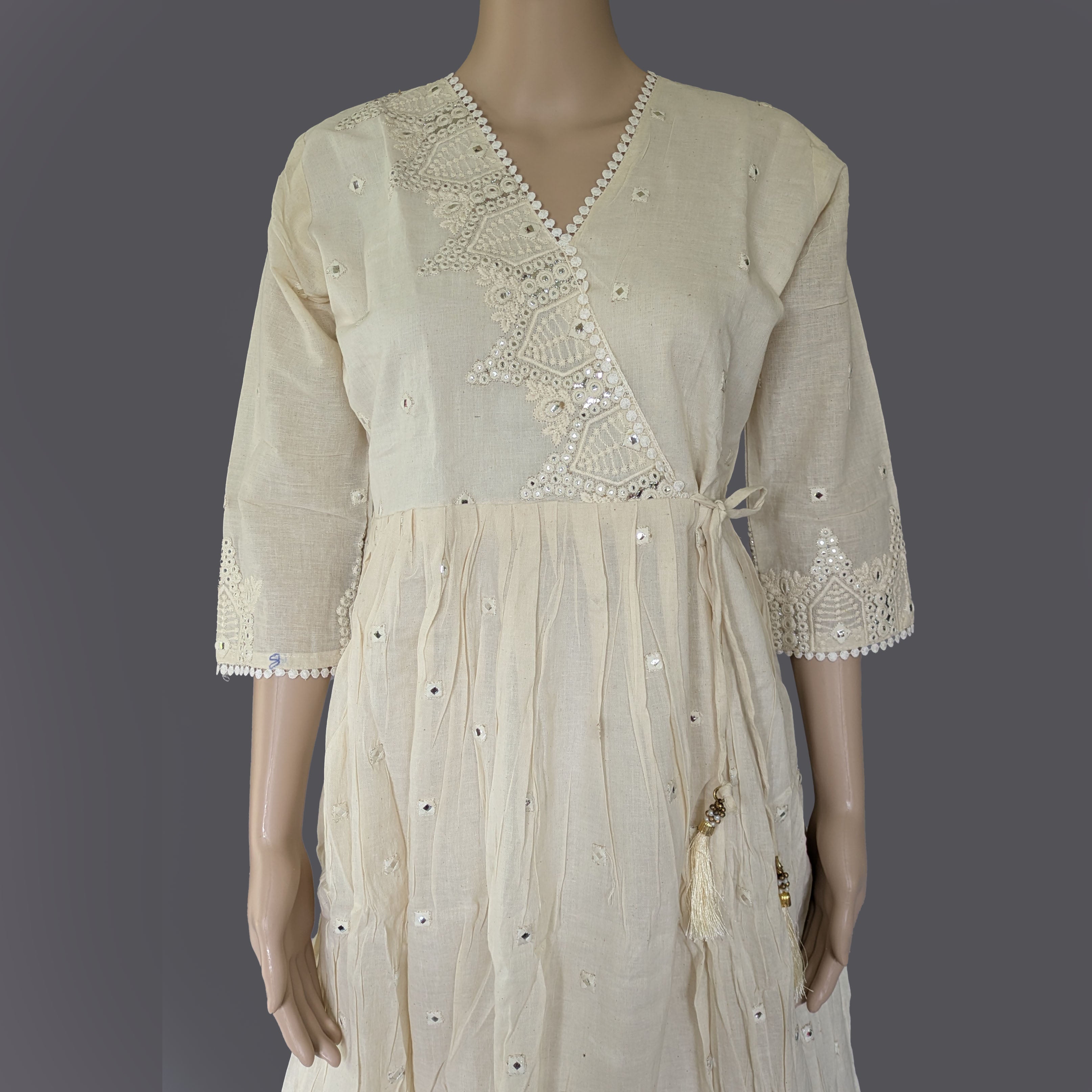 Embroidered Angrakha Kurti