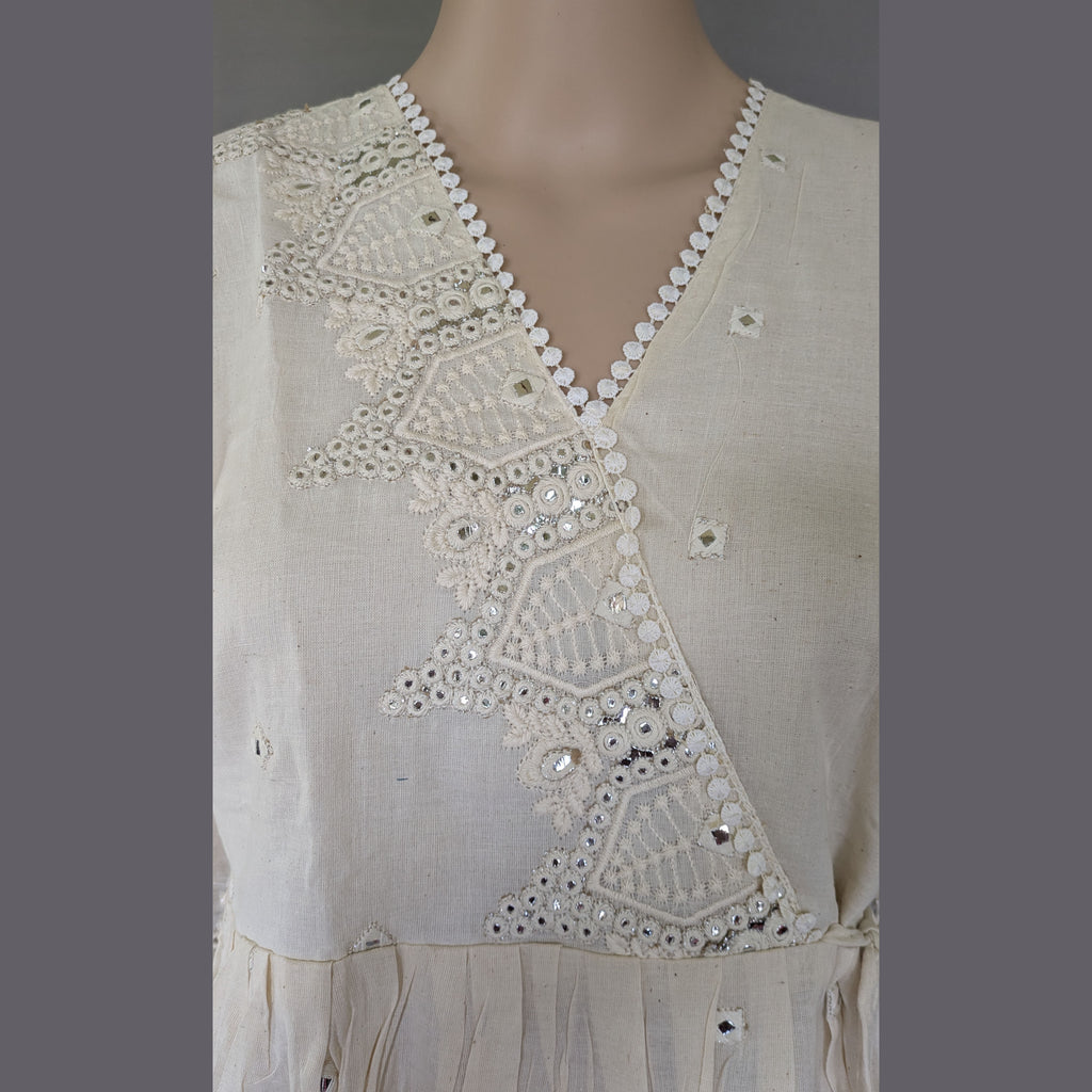 Embroidered Angrakha Kurti