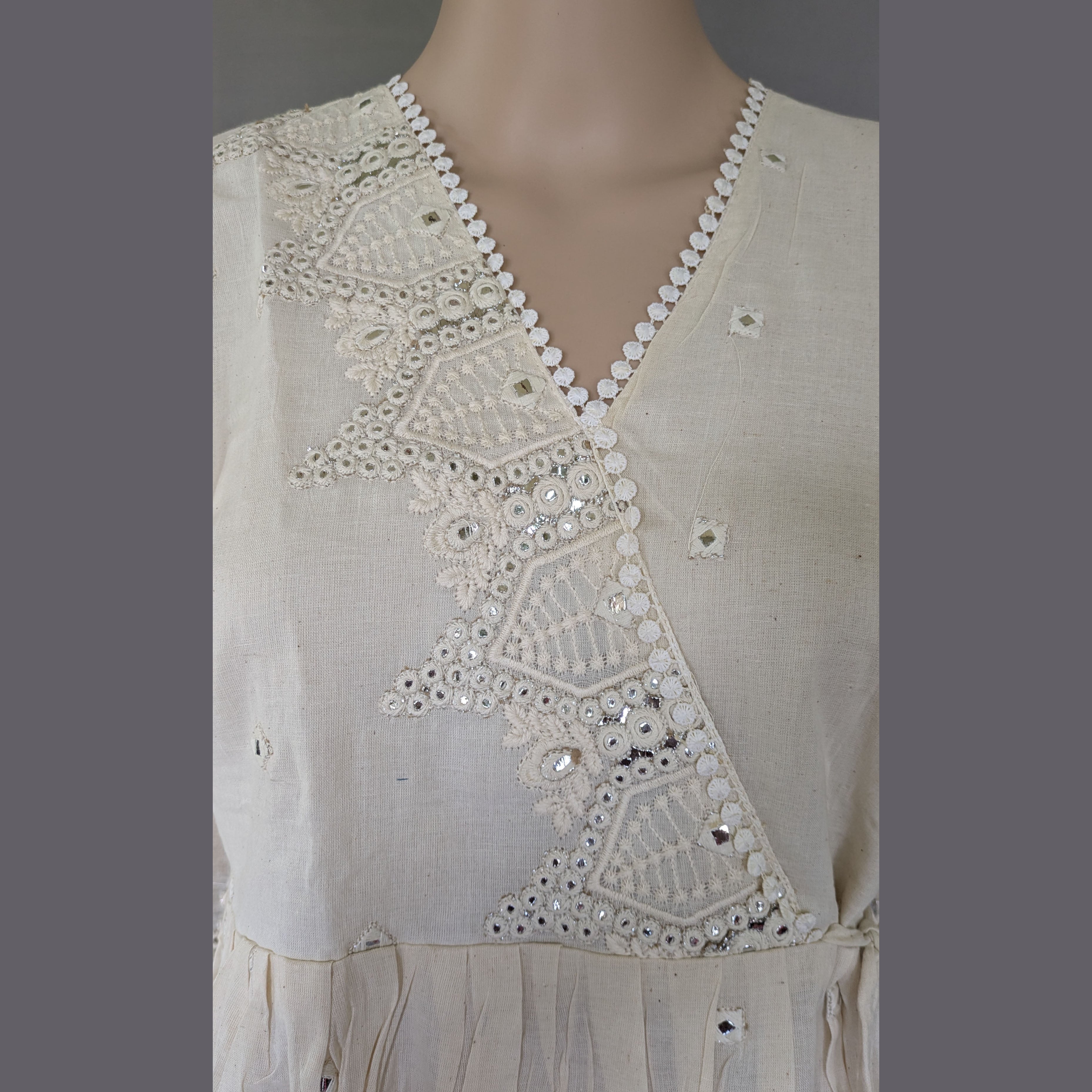 Embroidered Angrakha Kurti