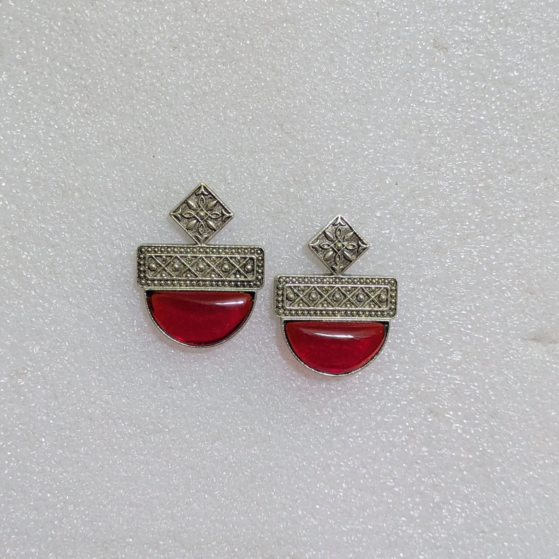 Red Stud Earring