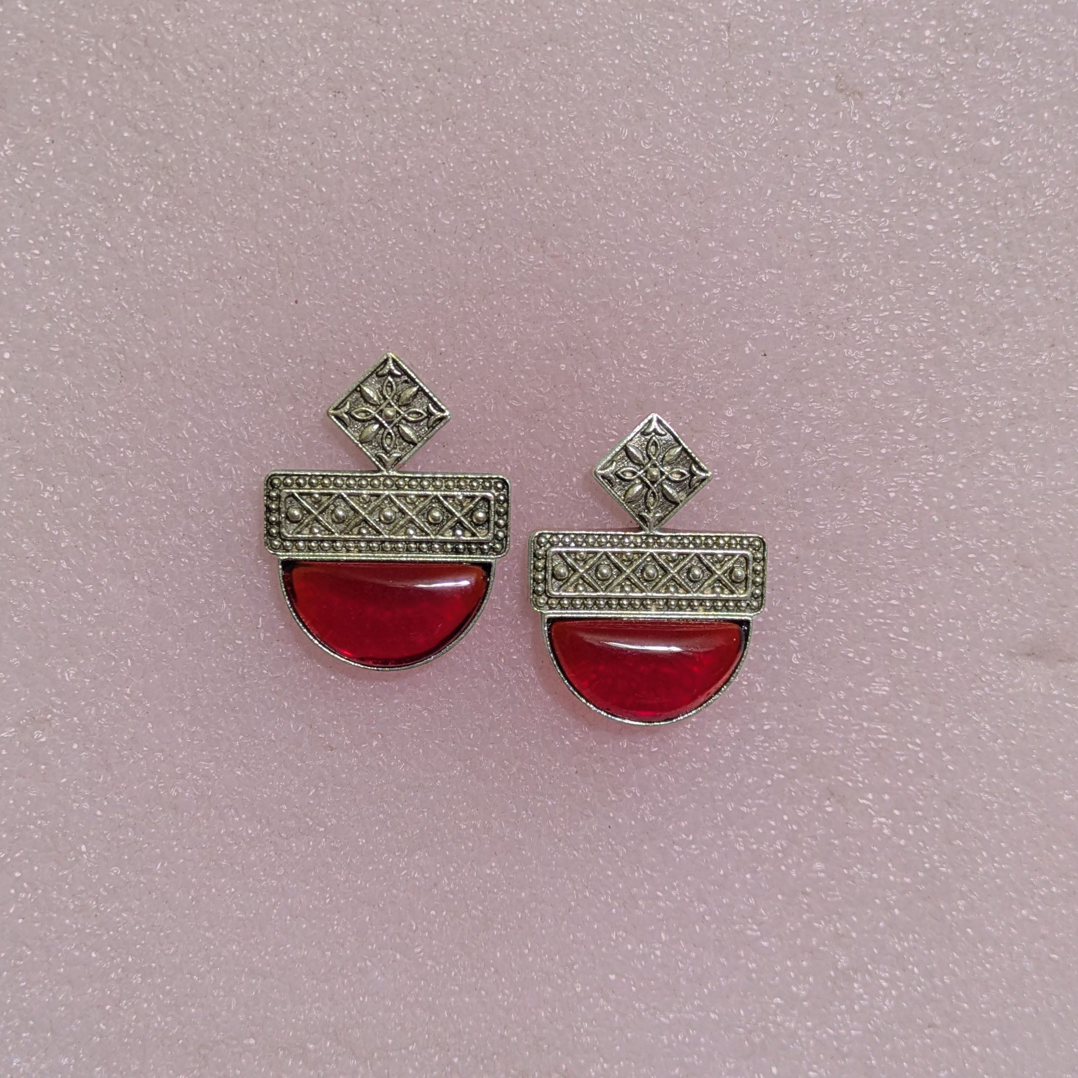 Red Stud Earring