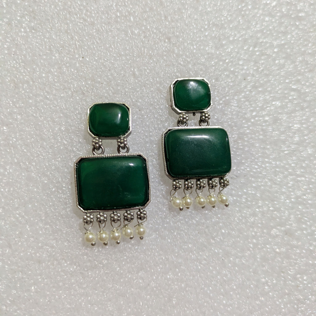 Green Dangler Earring