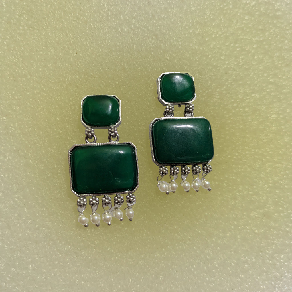 Green Dangler Earring