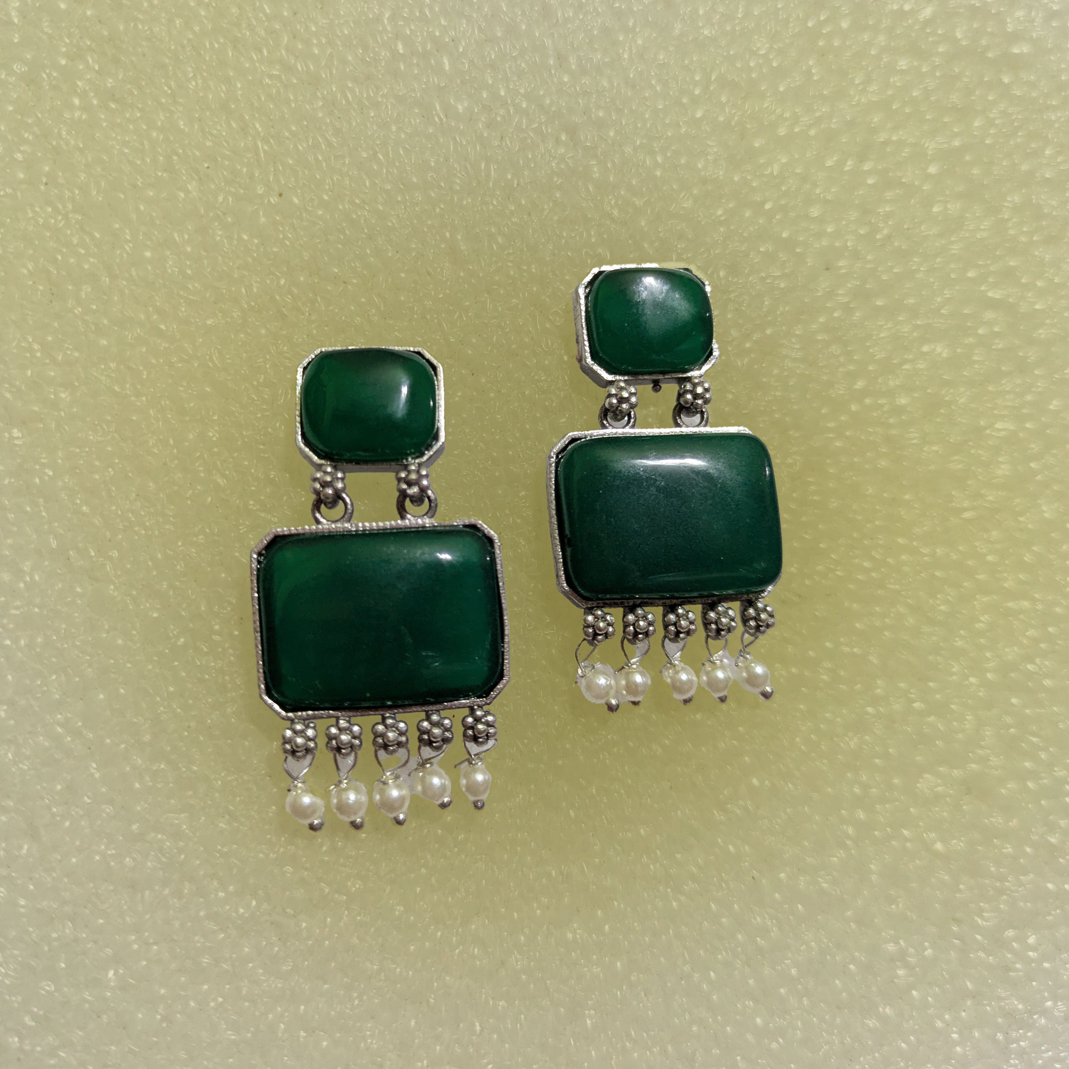 Green Dangler Earring