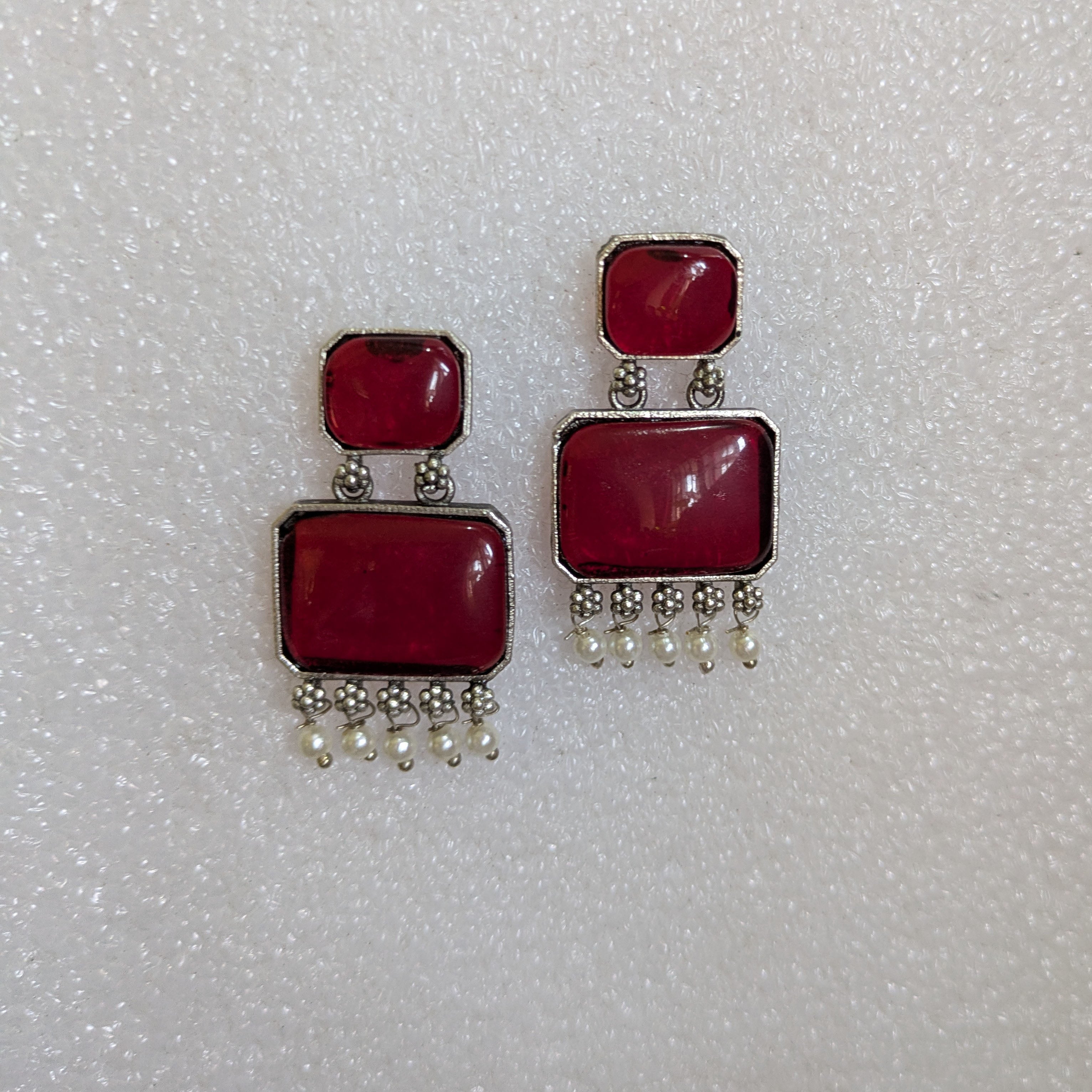 Red Dangler Earring
