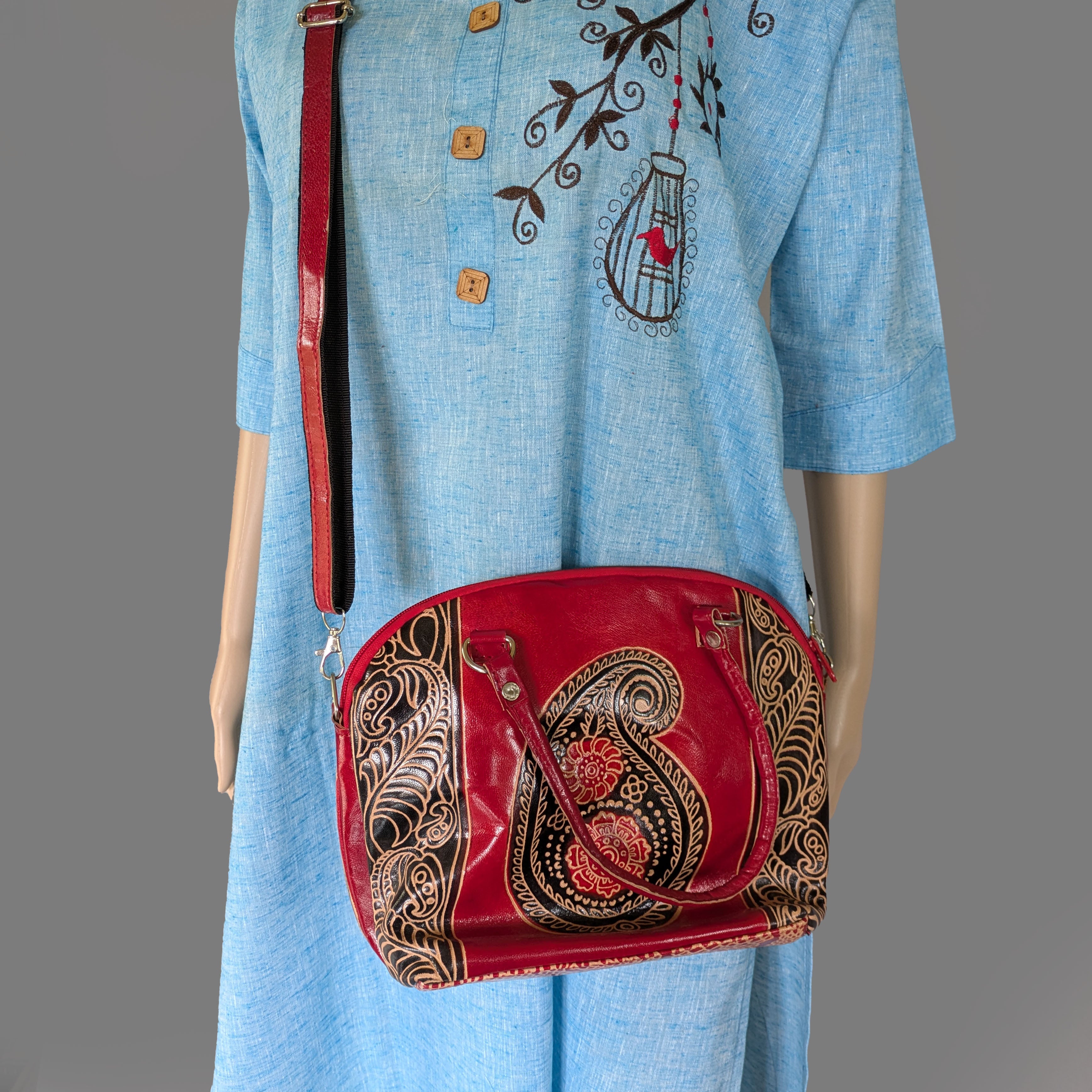 Leather Sling-Bag from Santiniketan