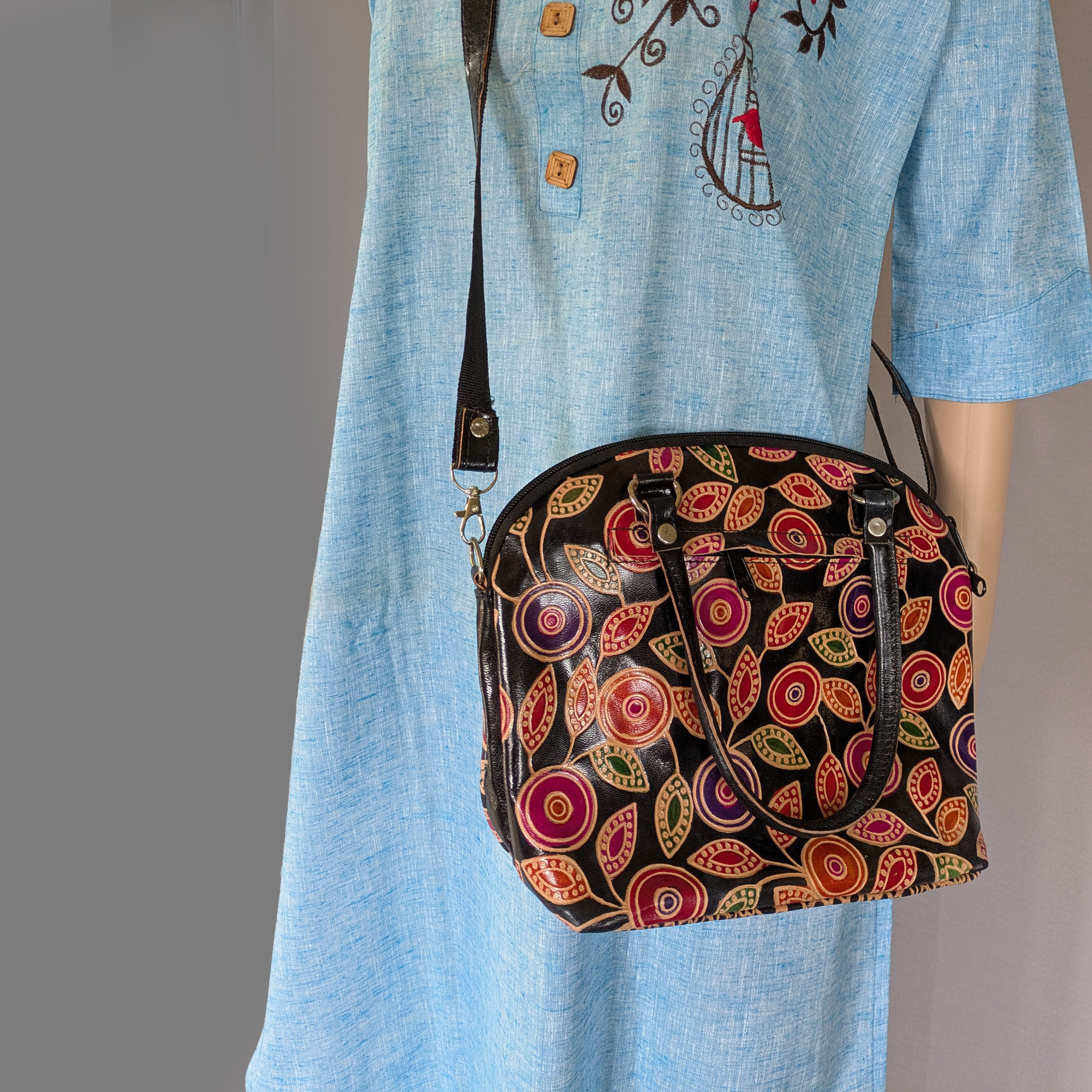 Brown Leather Bag from Santiniketan