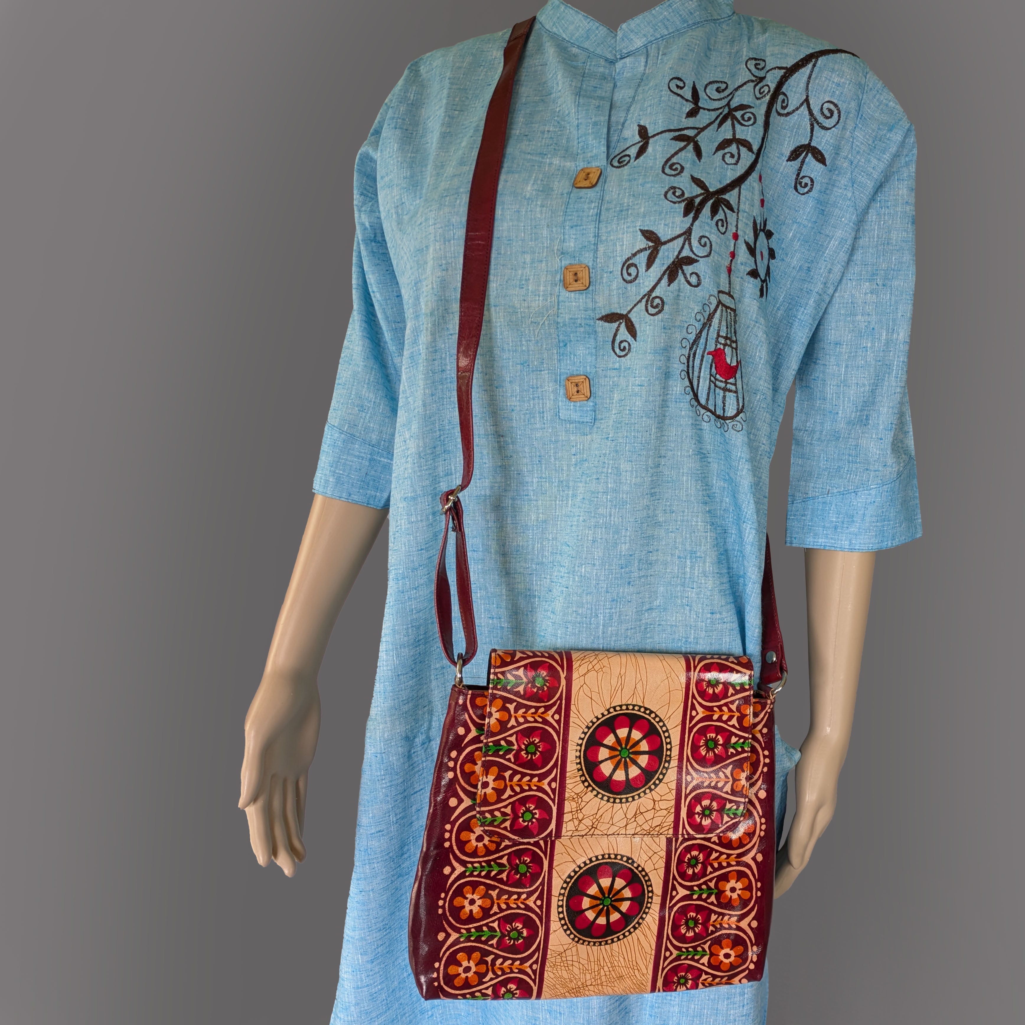 Leather Bag from Santiniketan