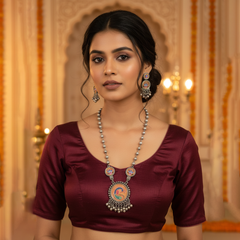 Rajasthani Oxidized Necklace with Earrings