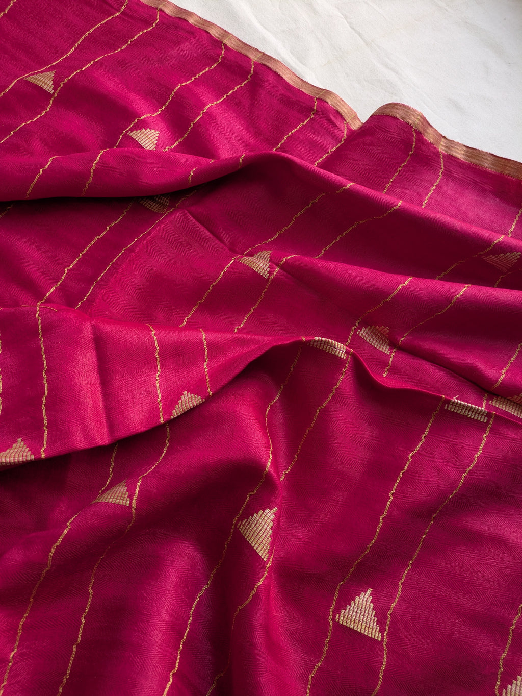 Bhagalpuri Sari Dark Pink