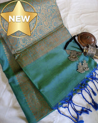 Dual Tone Sari with Blouse Piece