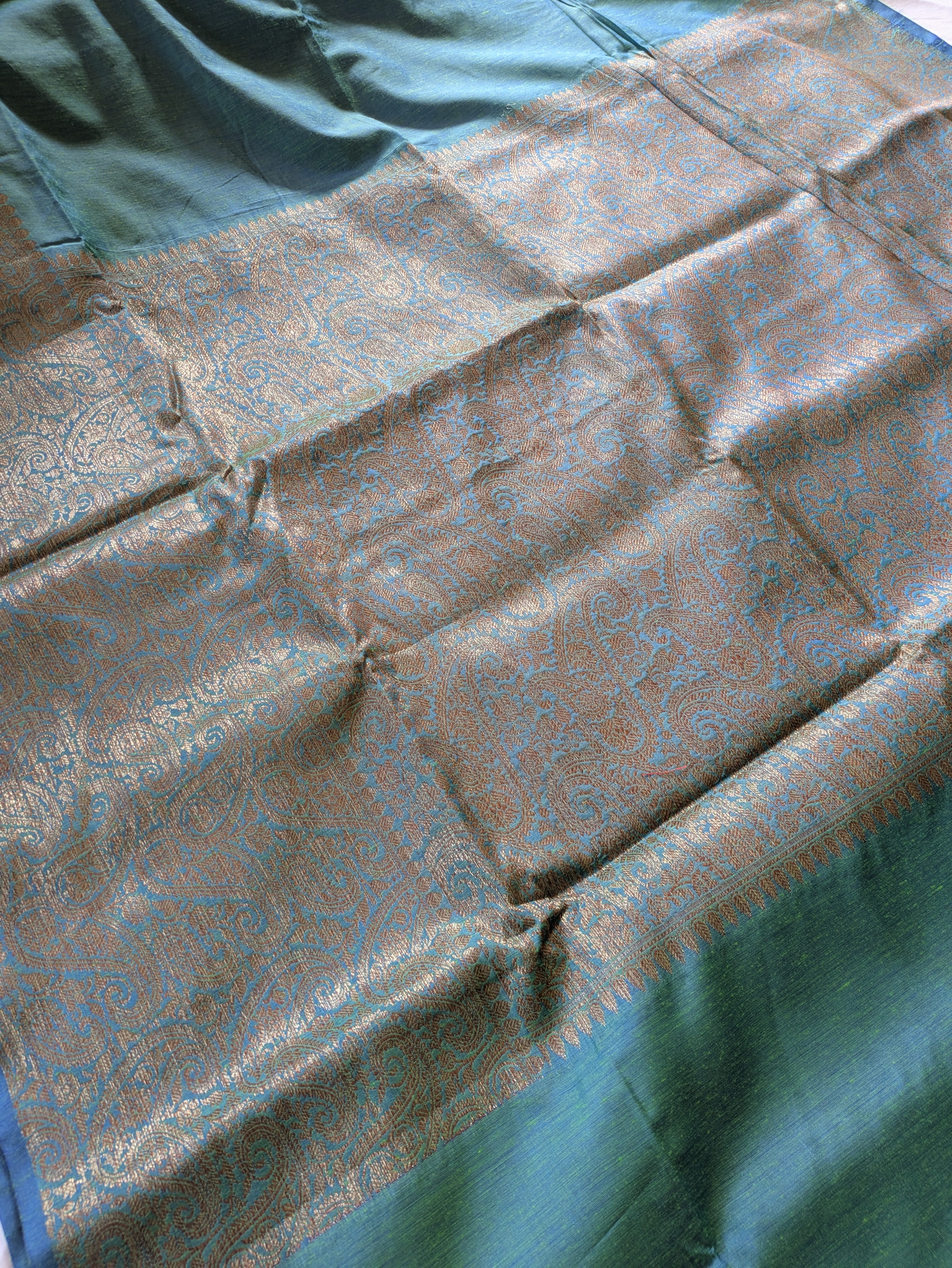 Dual Tone Sari with Blouse Piece