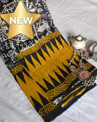 Black Pure Silk with Blouse Piece