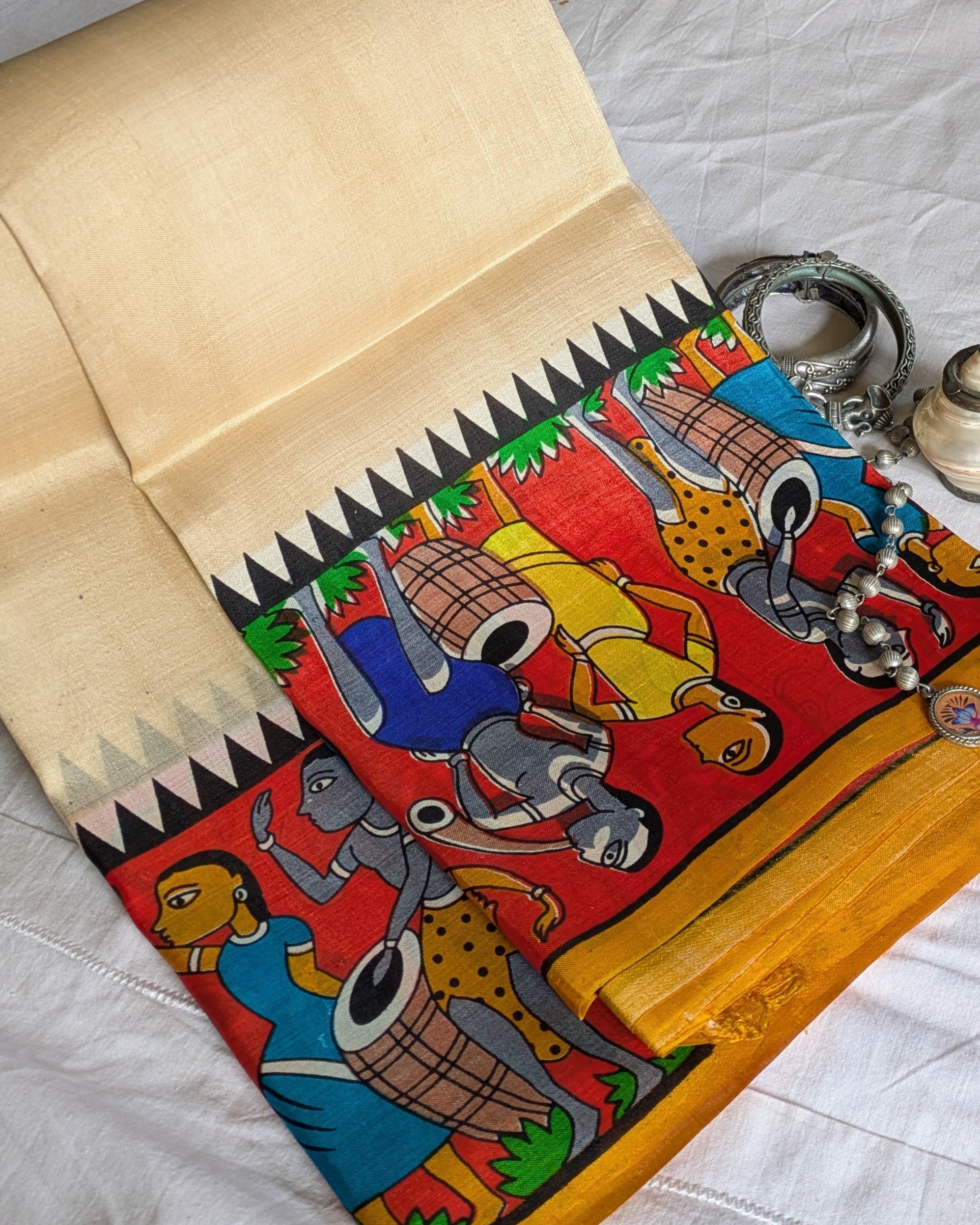 Patli Pollu Pure Silk Sari with Blouse Piece