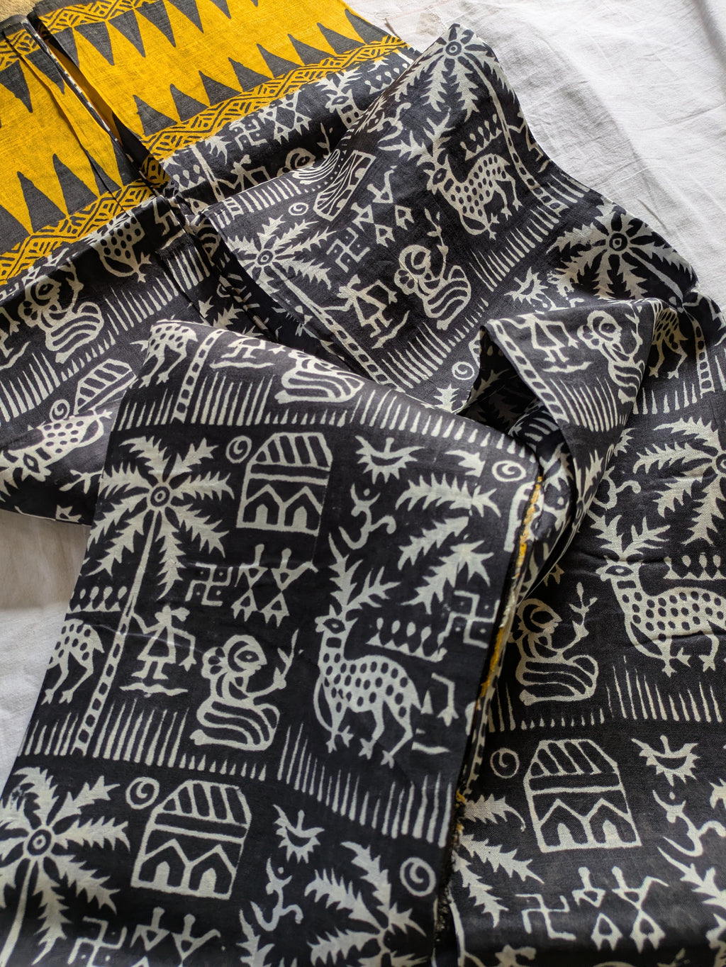 Black Pure Silk with Blouse Piece