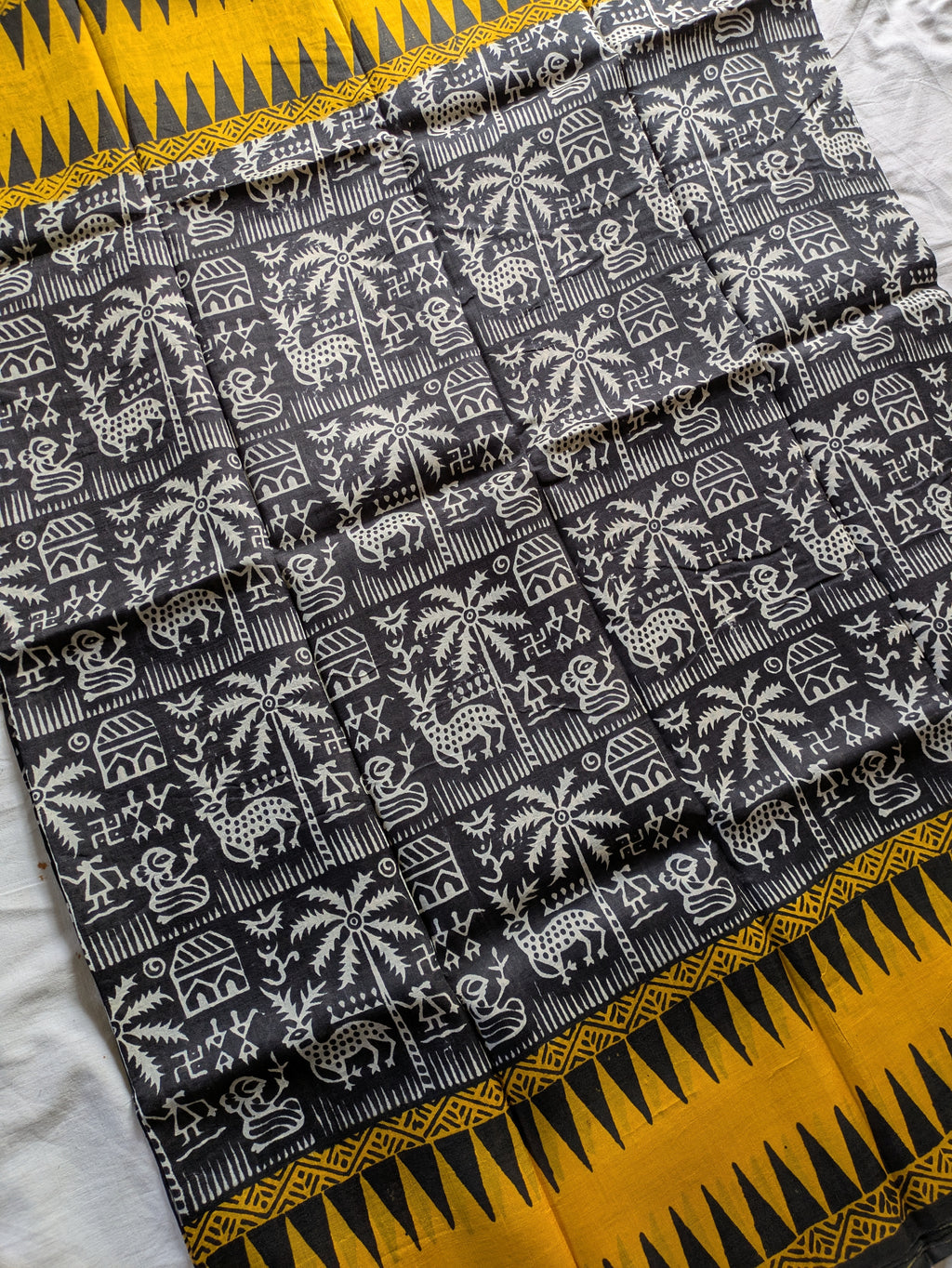 Black Pure Silk with Blouse Piece