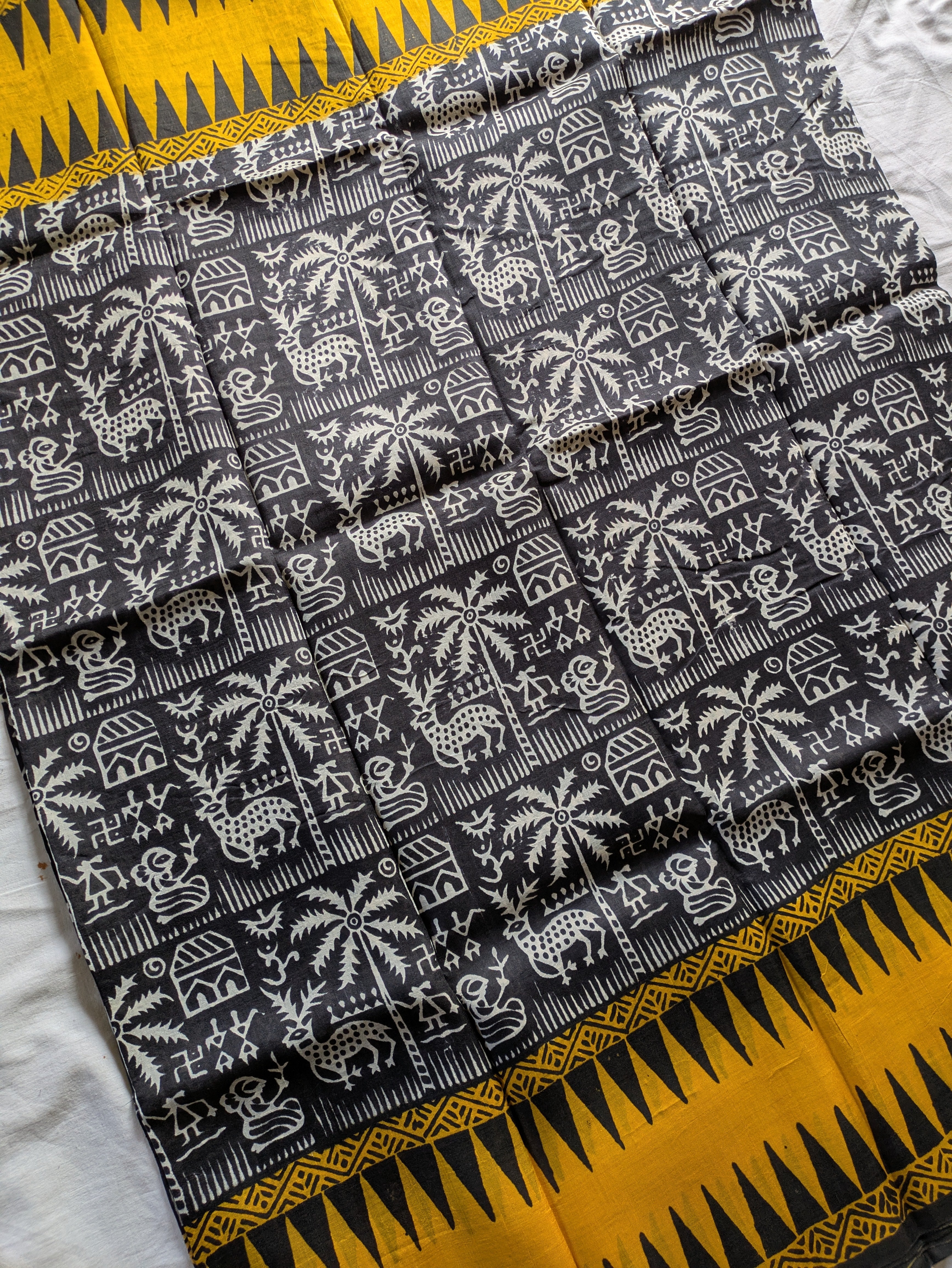 Black Pure Silk with Blouse Piece