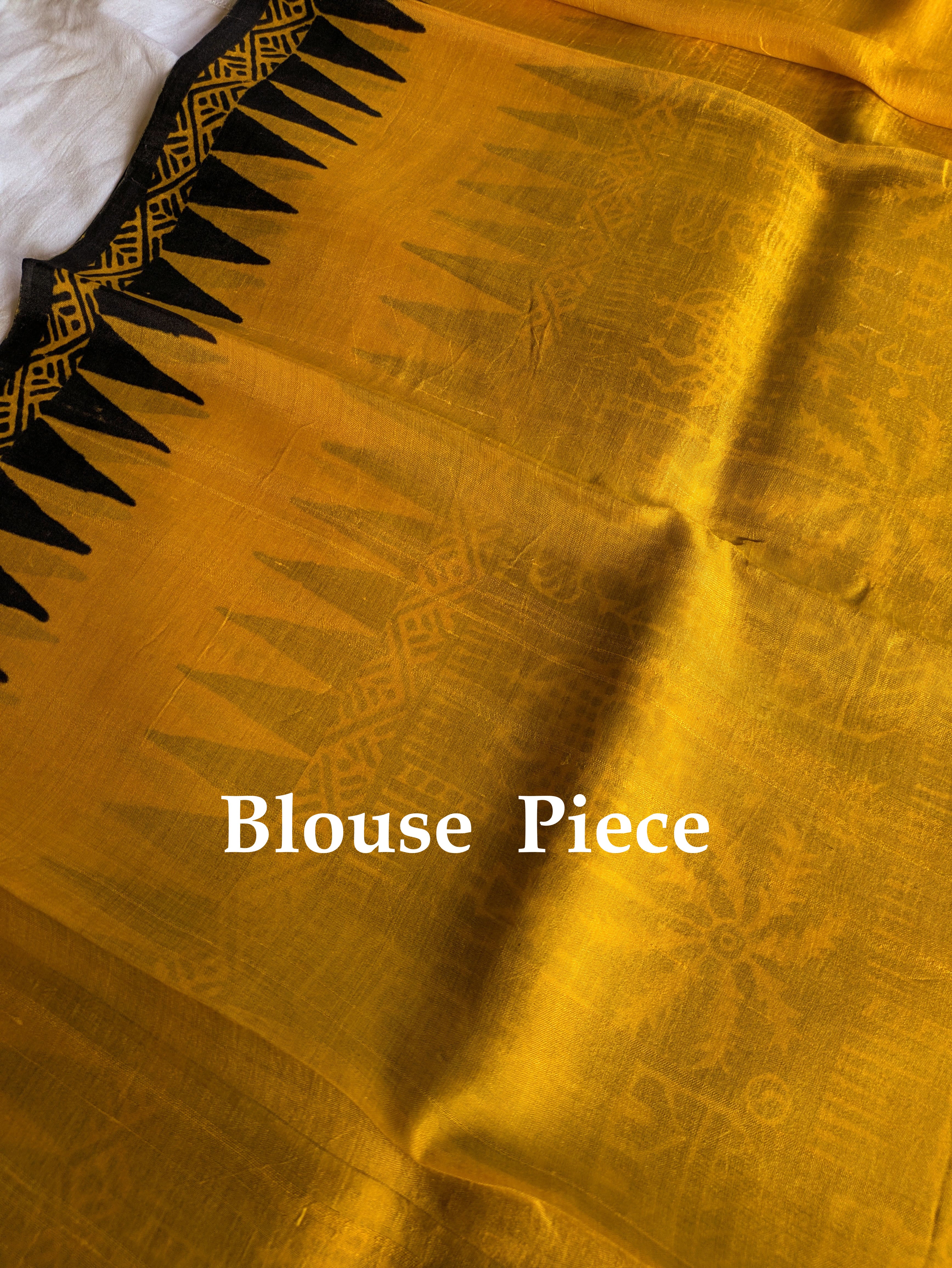 Black Pure Silk with Blouse Piece