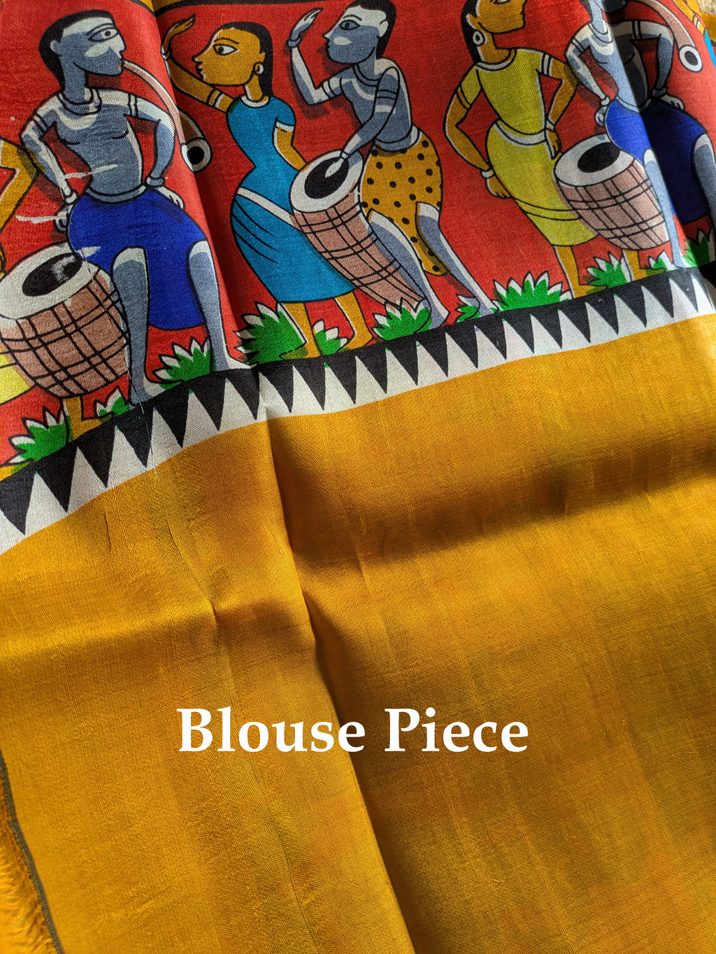 Patli Pollu Pure Silk Sari with Blouse Piece