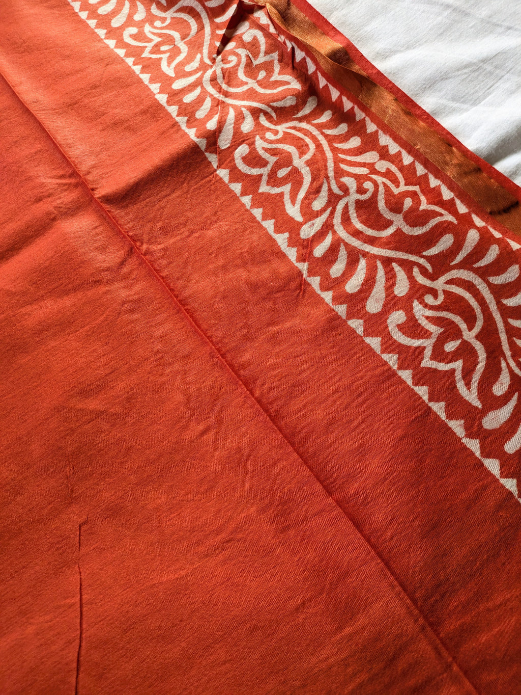 Chanderi Block Print Sari with Blouse Piece