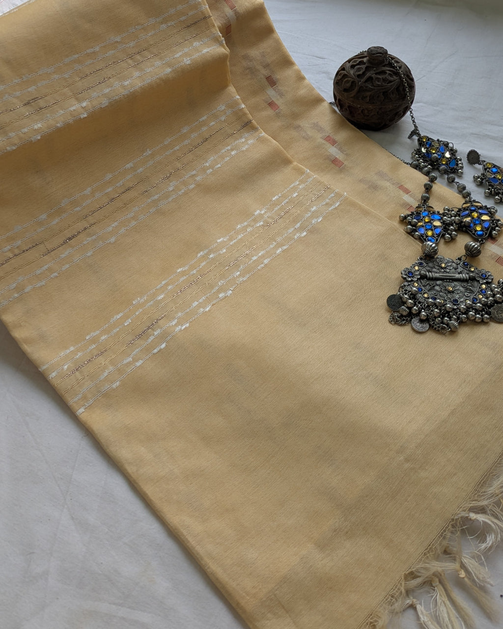 Cookie Dough Bhagalpuri Sari