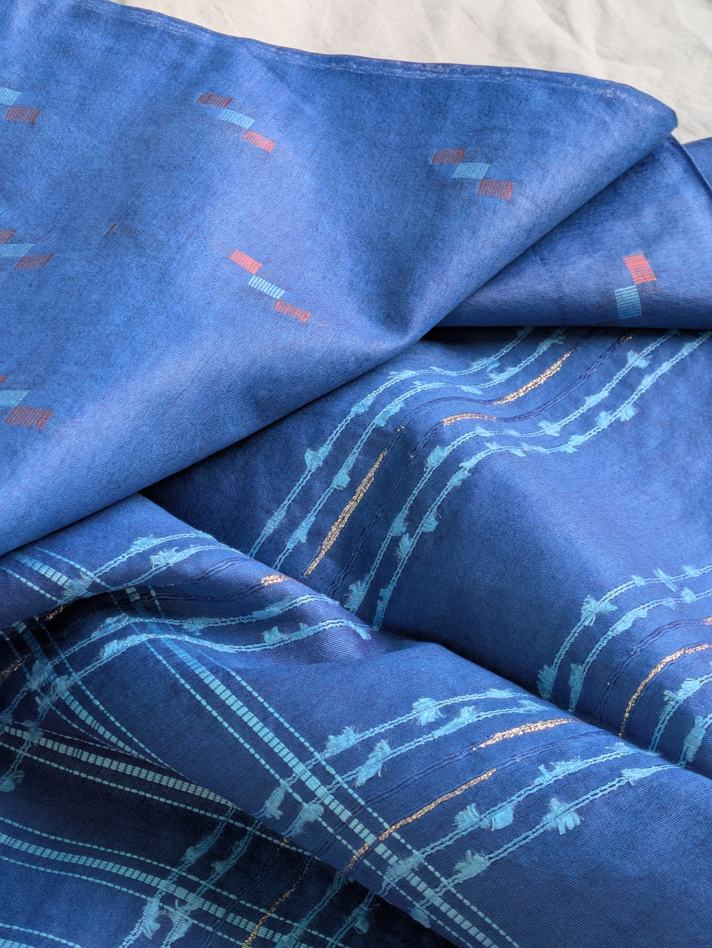 Blueberry Bhagalpury Sari