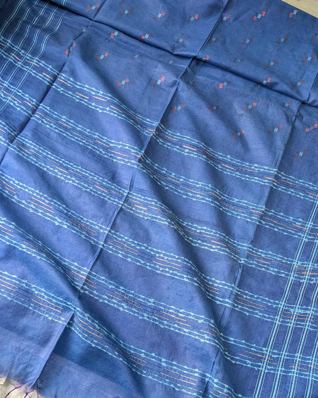Blueberry Bhagalpury Sari