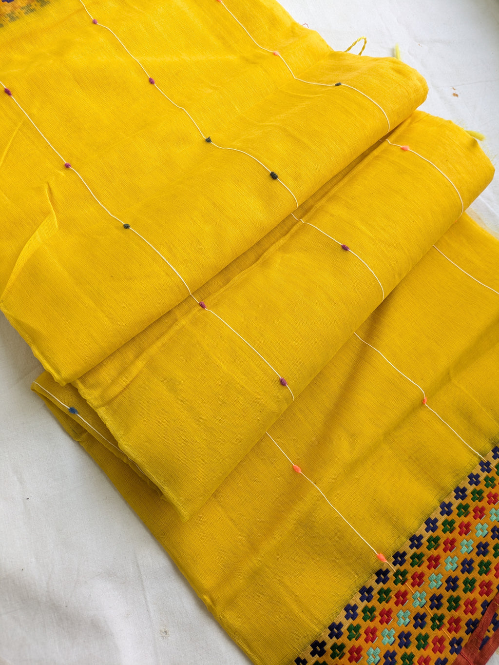 Handloom Sari Yellow