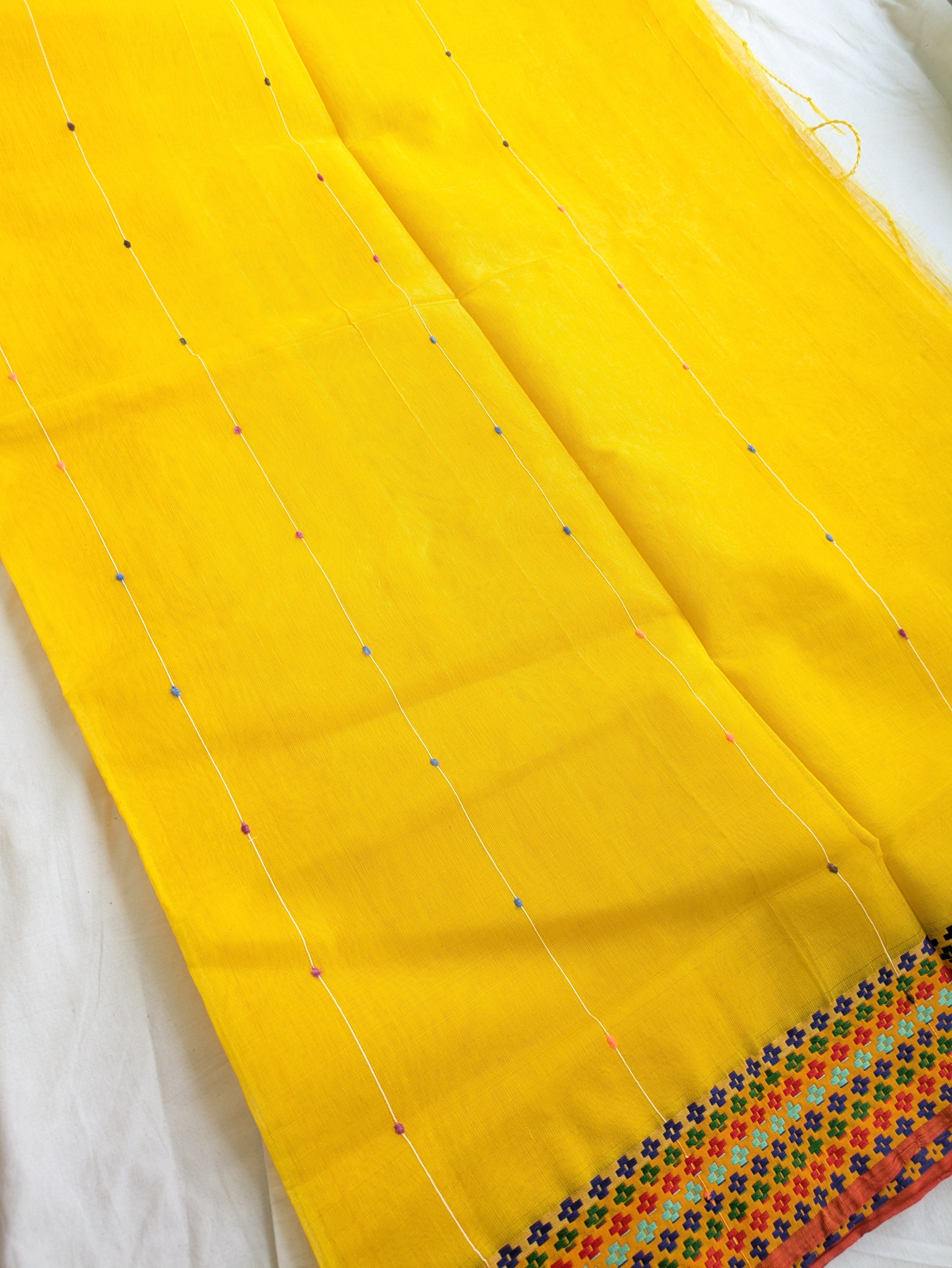 Handloom Sari Yellow