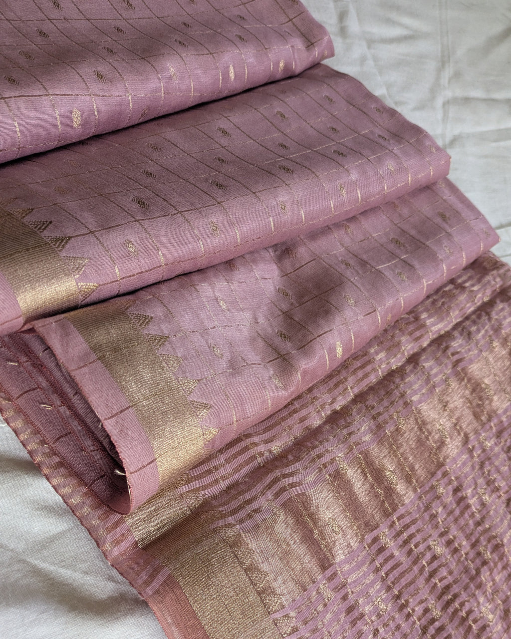 Fancy Maheswari Silk Sari with Blouse Piece (Liva Tag)