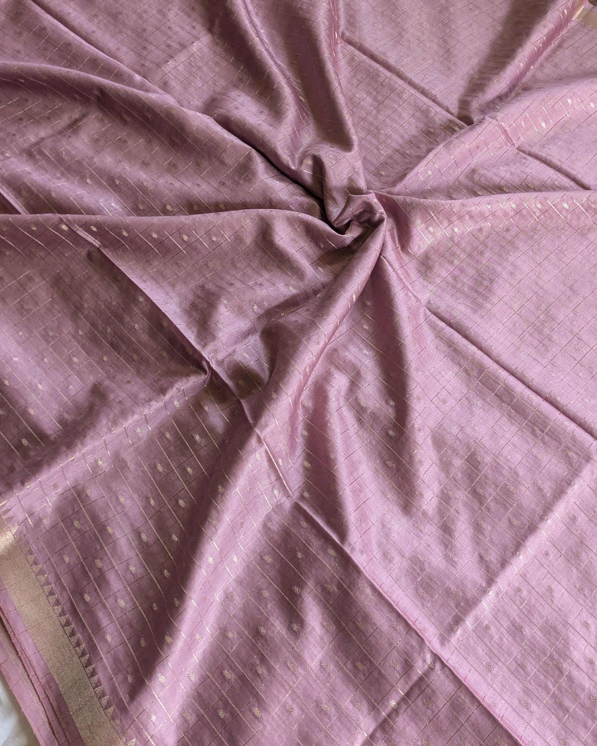 Fancy Maheswari Silk Sari with Blouse Piece (Liva Tag)