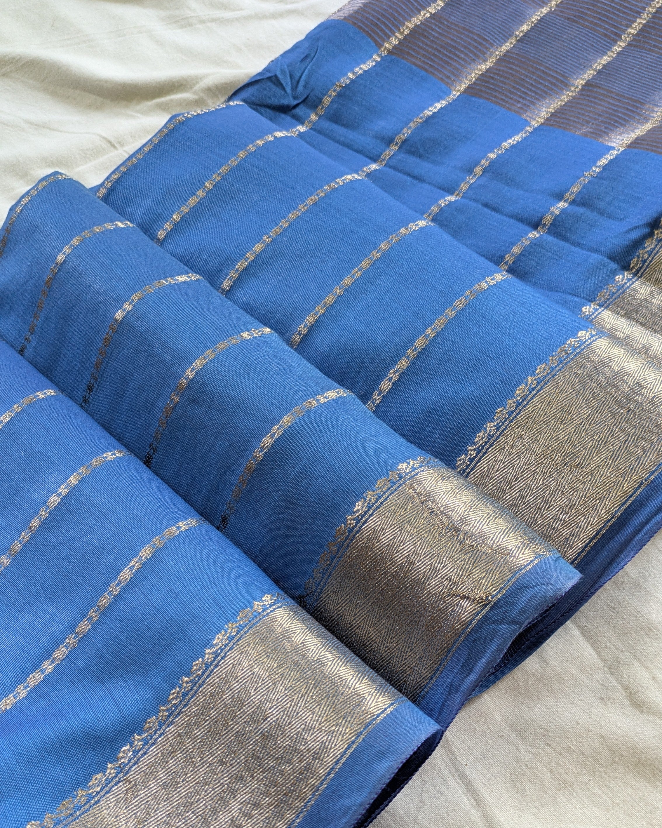 Fancy Maheswari Silk Sari with Blouse Piece (Liva Tag)