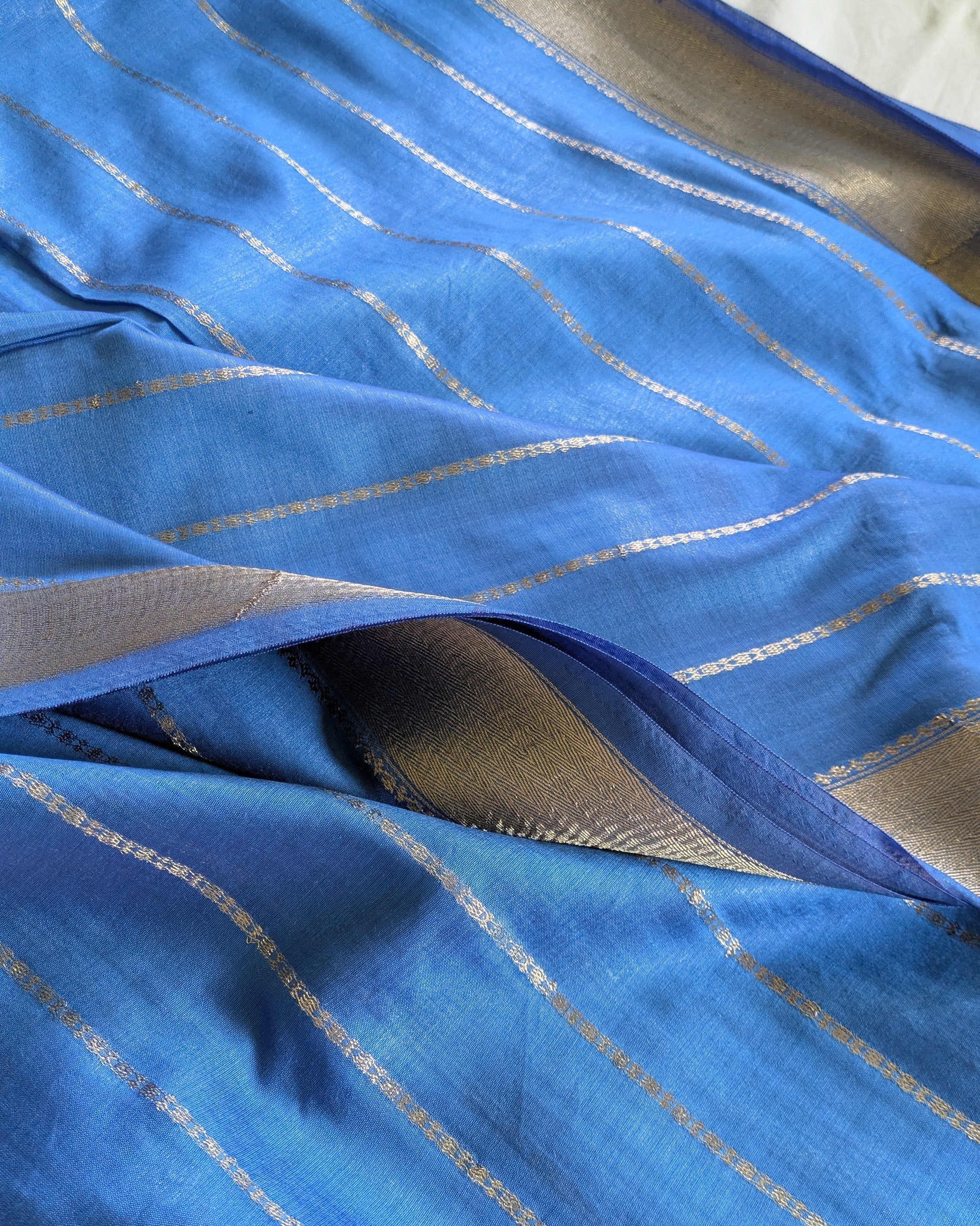 Fancy Maheswari Silk Sari with Blouse Piece (Liva Tag)