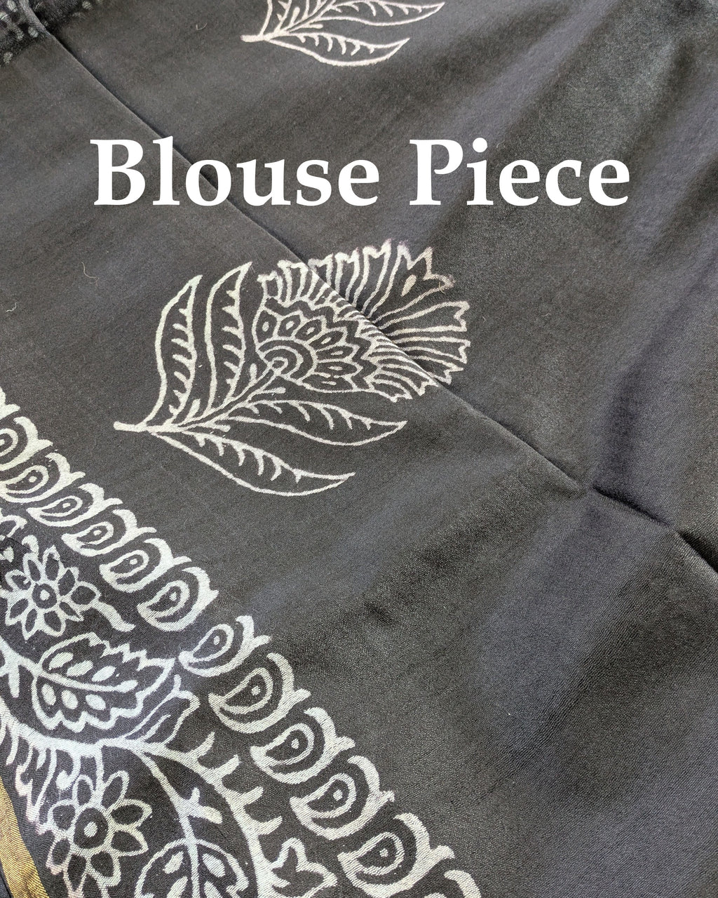 Chanderi Block Print Sari with Blouse Piece