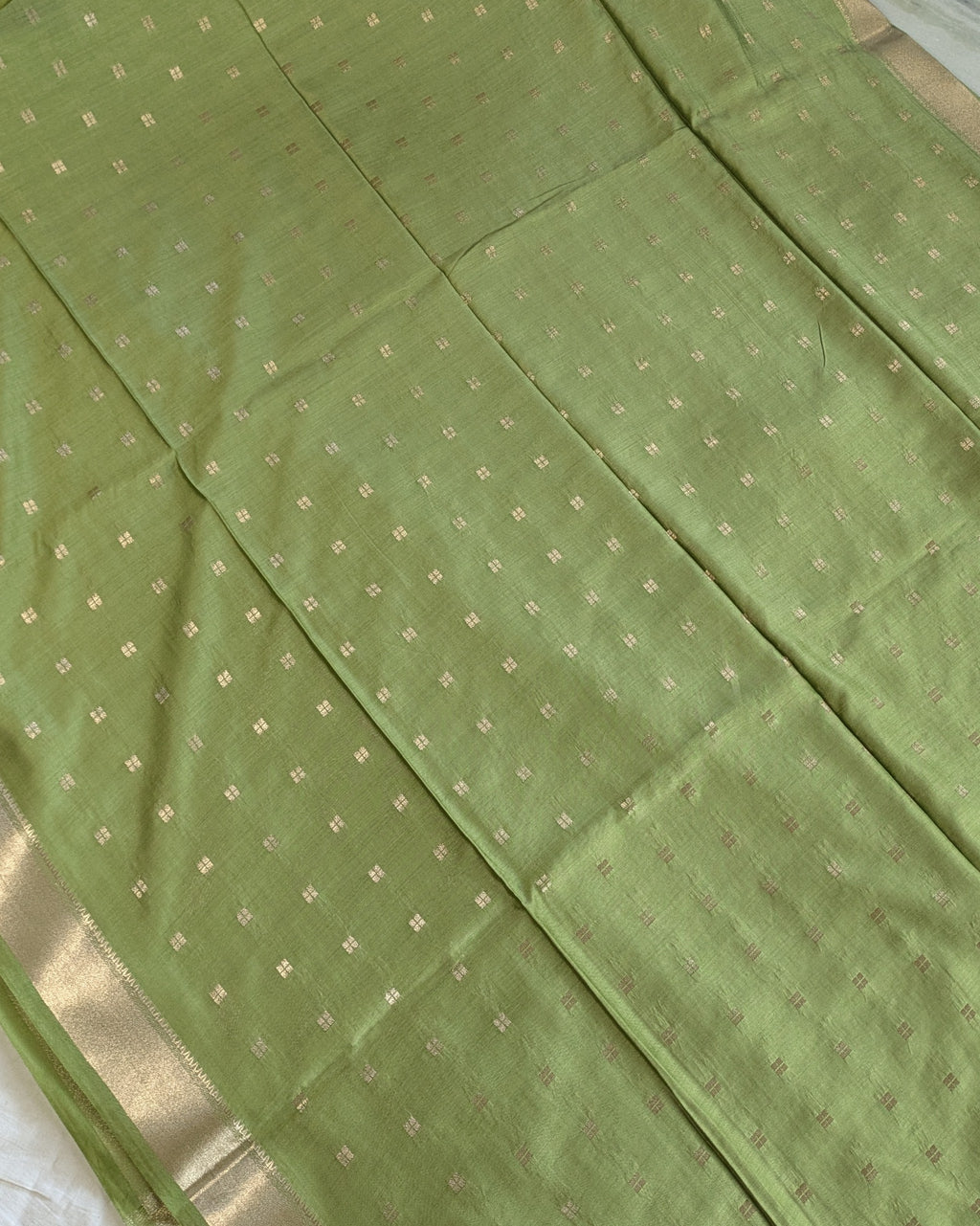 Fancy Maheswari Silk Sari with Blouse Piece (Liva Tag)
