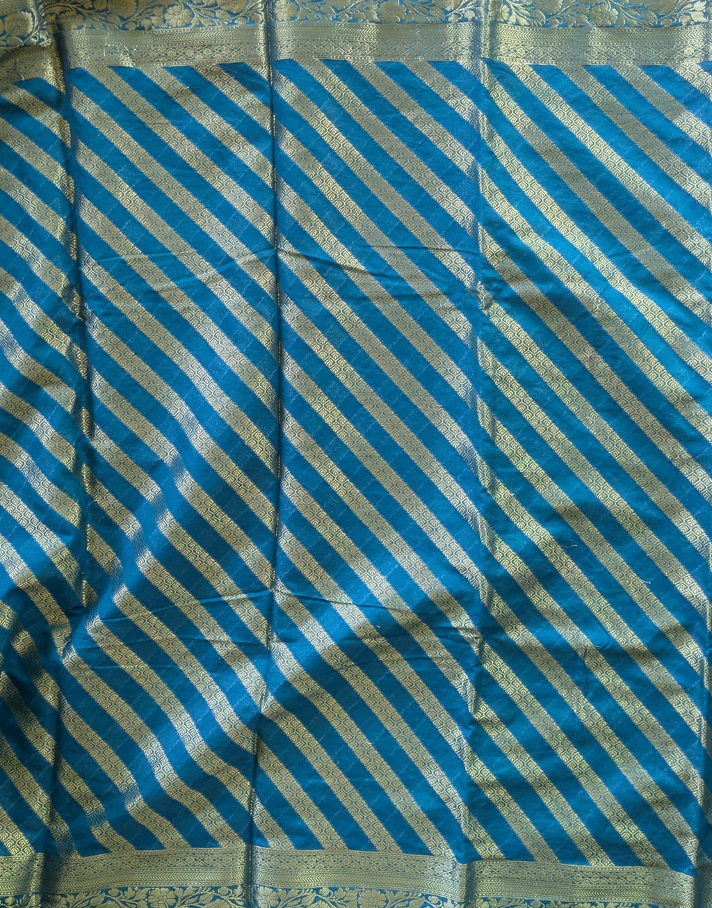 Muga Benarasi Sari Firoza with Blouse Piece