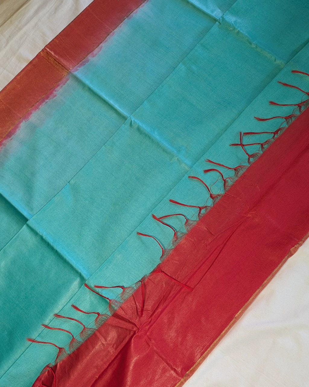 Bhagalpuri Double-Dye Sari with Blouse Piece 2