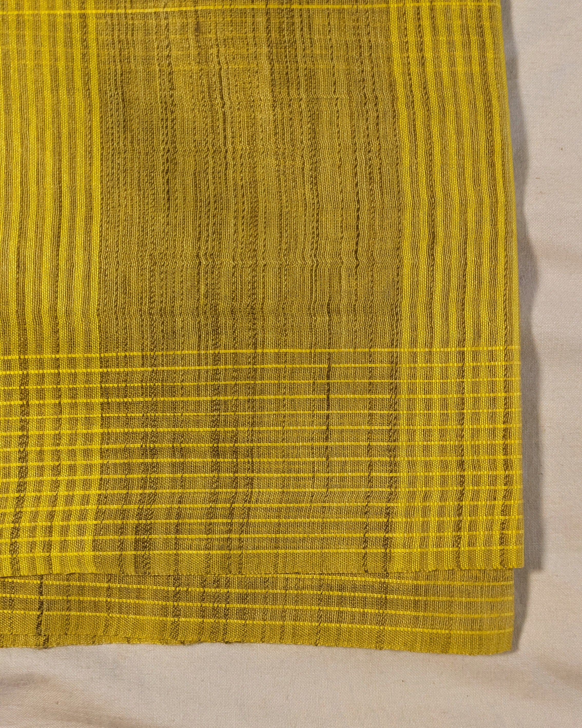 Bhagalpuri Bamboo Silk Sari Yellow