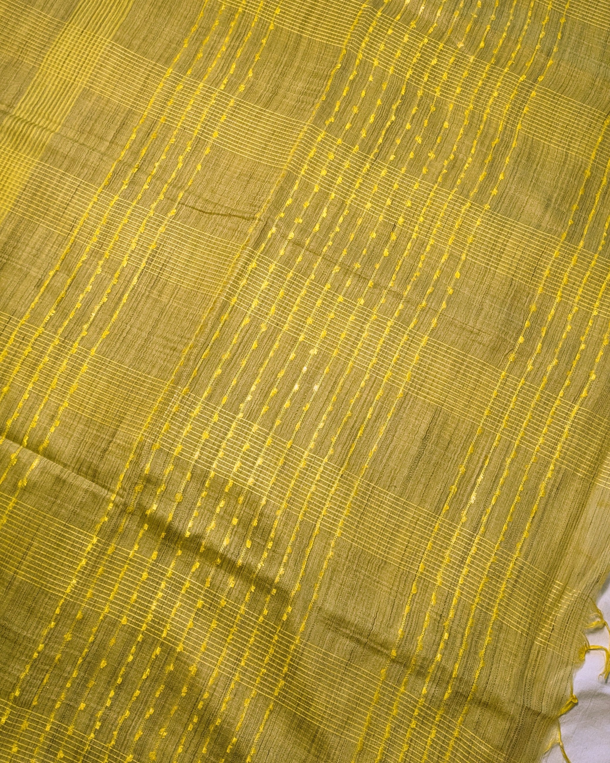 Bhagalpuri Bamboo Silk Sari Yellow