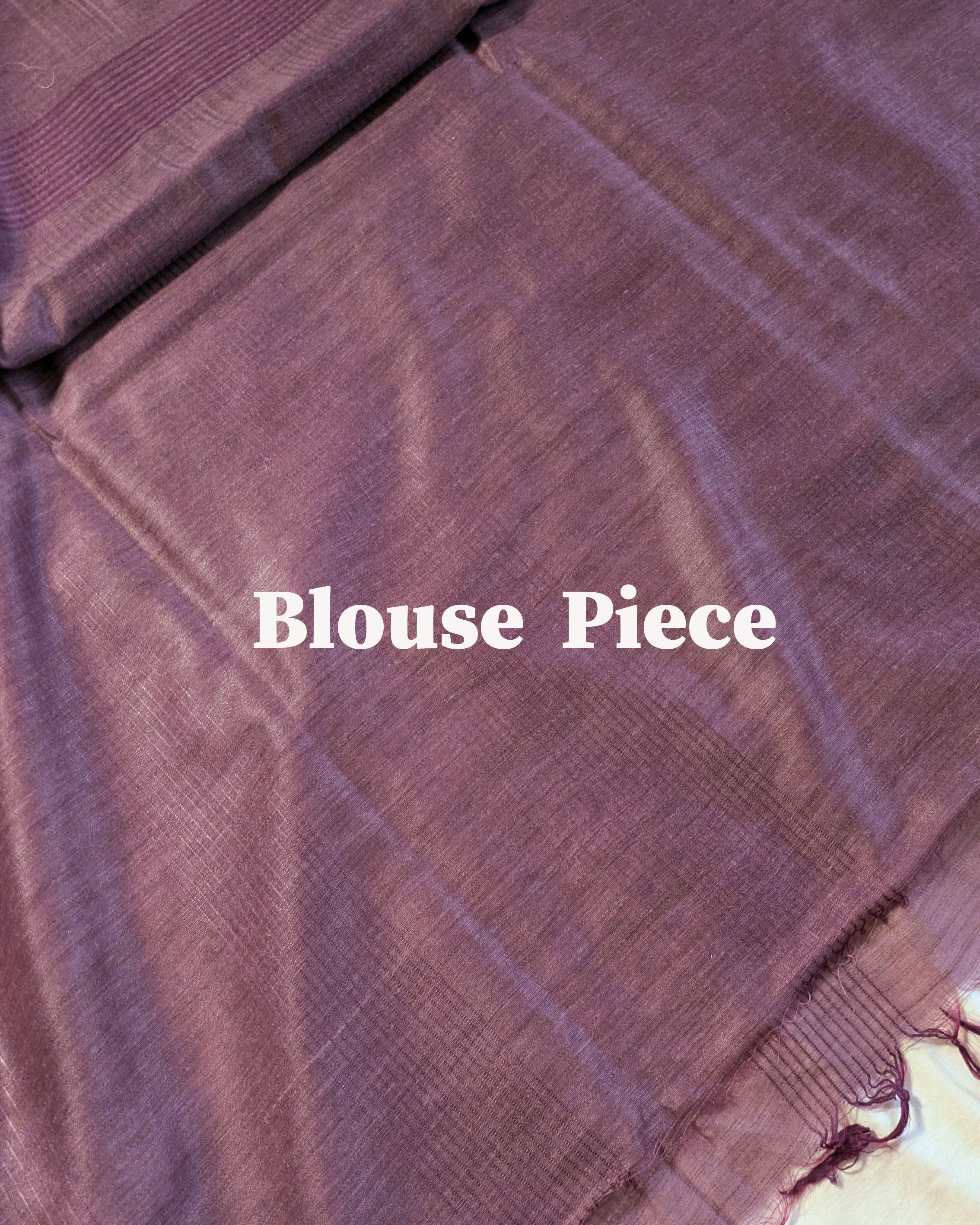 Bhagalpuri Bamboo Silk Sari Neutral Dark Pink