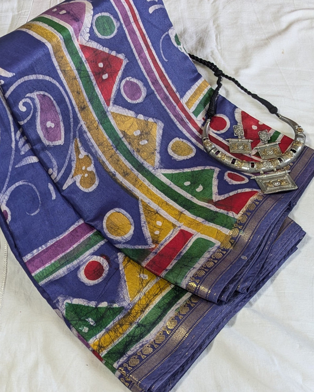 Maheswari Batik Sari Denim Blue