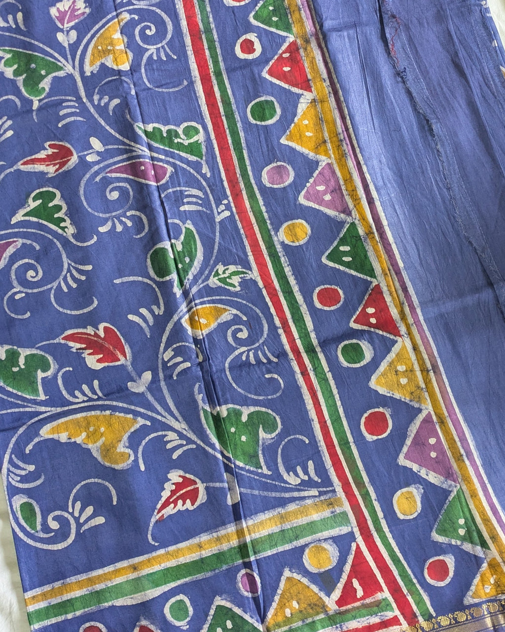 Maheswari Batik Sari Denim Blue