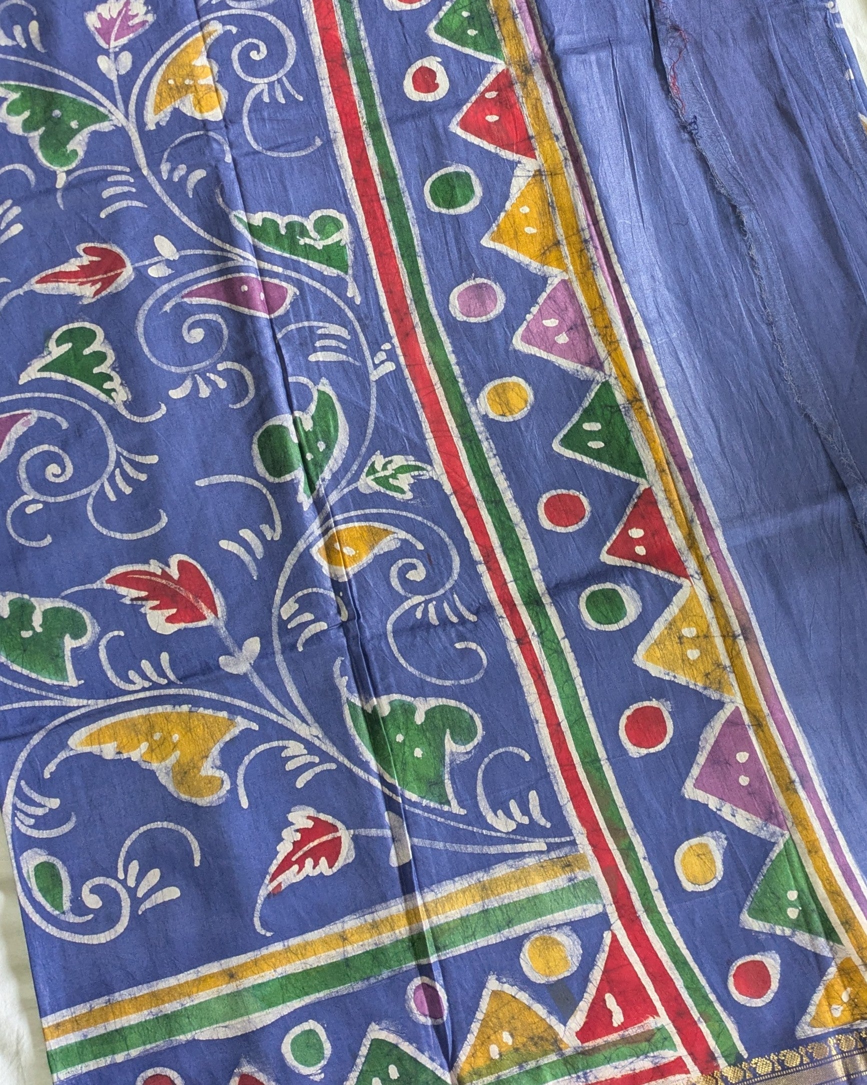Maheswari Batik Sari Denim Blue