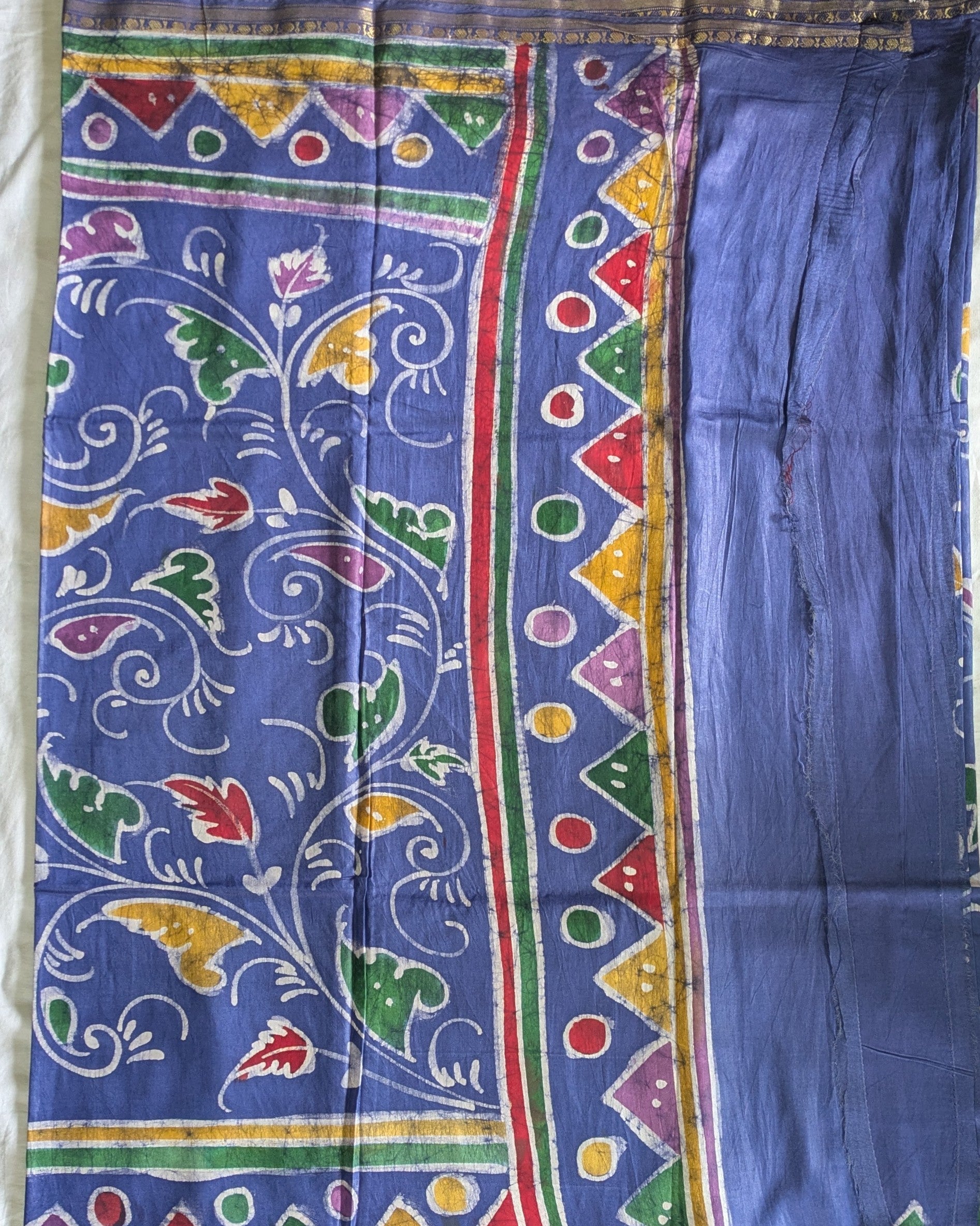 Maheswari Batik Sari Denim Blue
