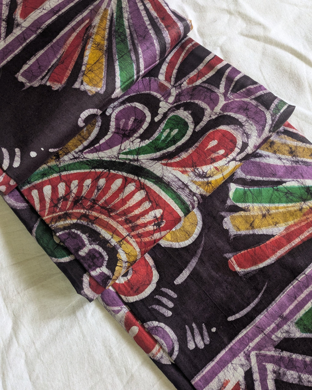 Maheswari Batik Sari Dark Purple