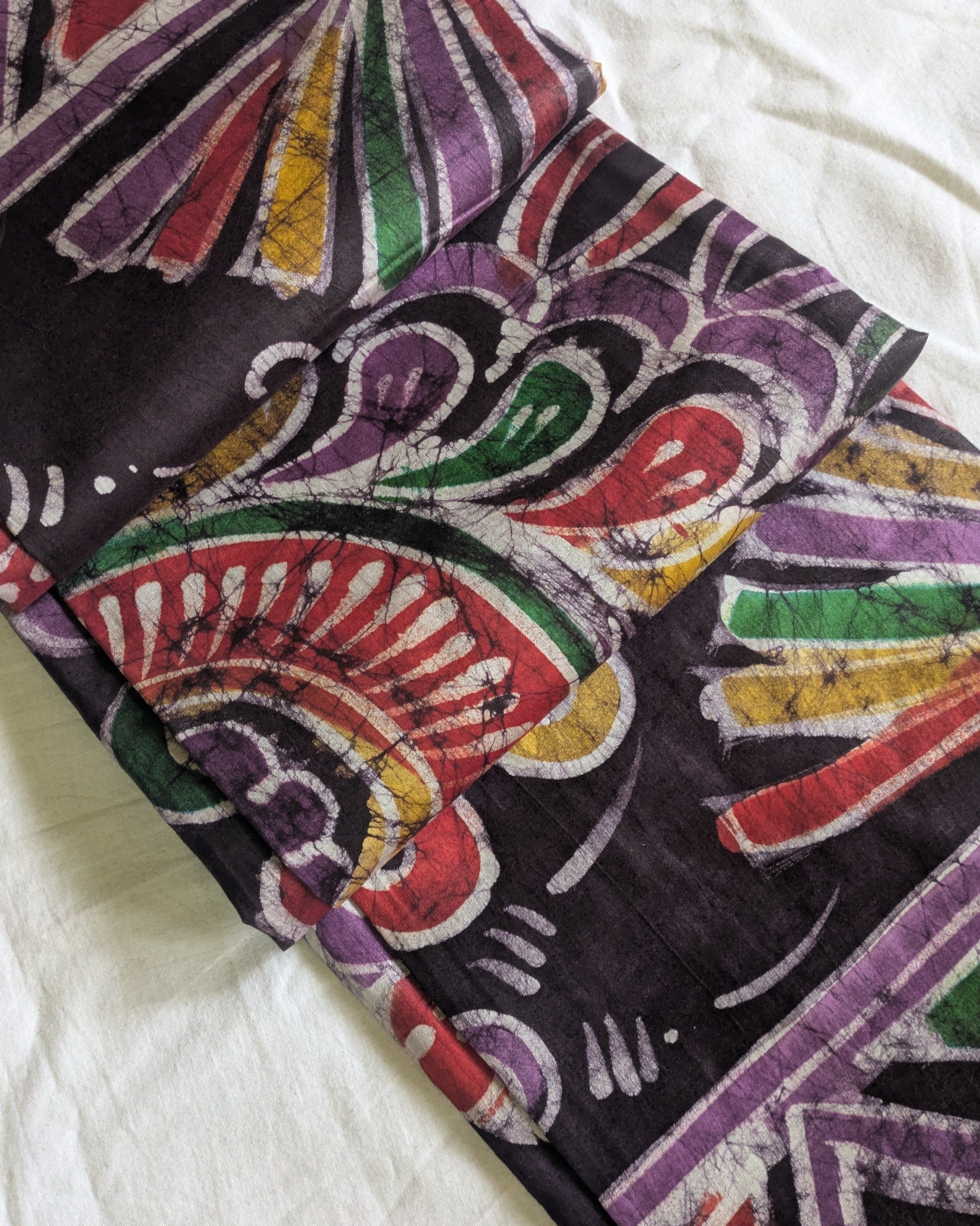 Maheswari Batik Sari Dark Purple