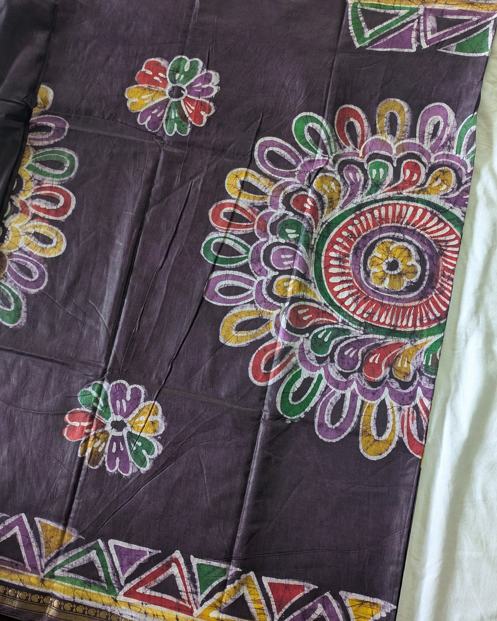 Maheswari Batik Sari Dark Purple