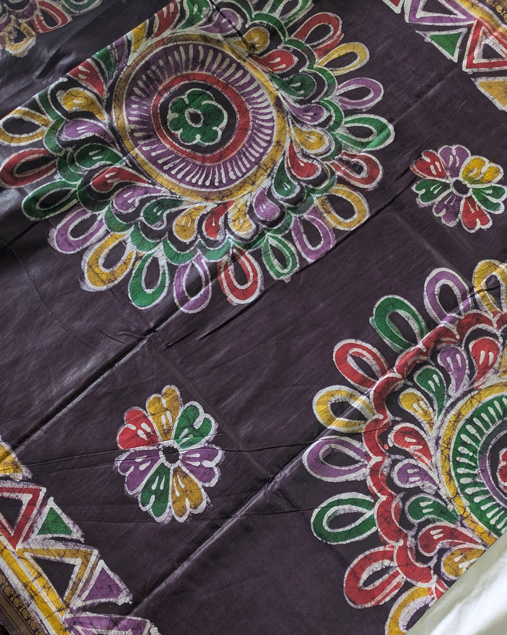Maheswari Batik Sari Dark Purple