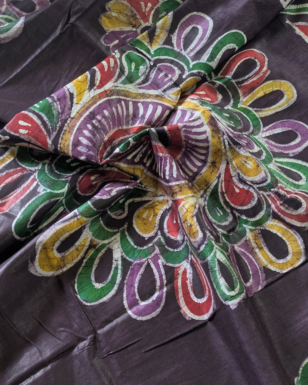 Maheswari Batik Sari Dark Purple
