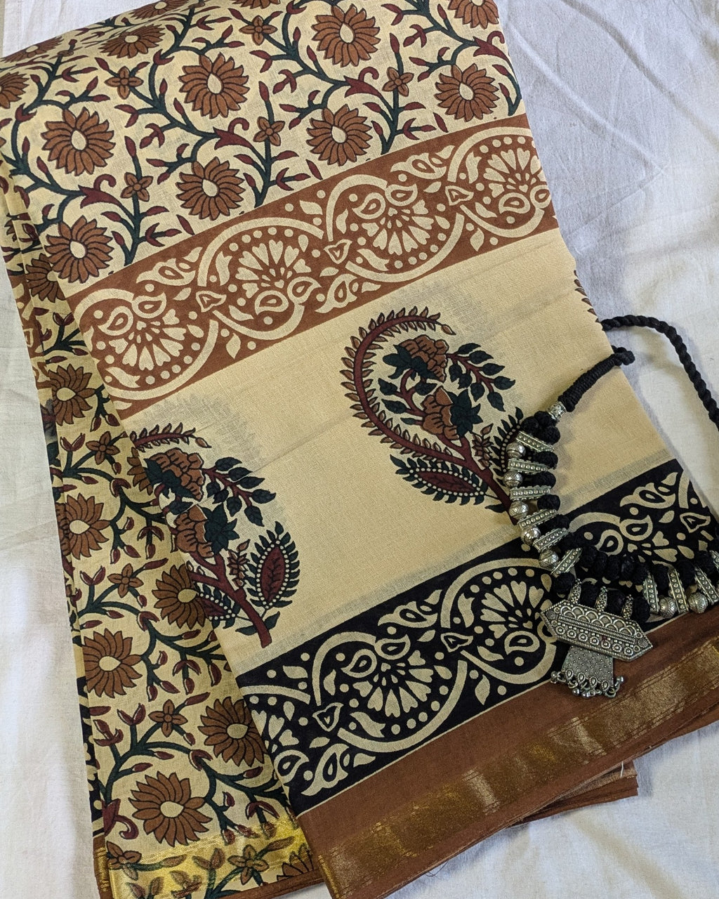 Jaypuri Cotton Sari with Blouse Piece 2